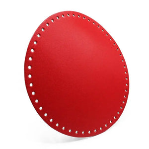 Fondo Per BORSE Tondo 23 Cm In Ecopelle - Colore: ROSSO - by LacariaRicami.Store