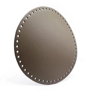 Fondo Per BORSE Tondo 23 Cm In Ecopelle - Colore: TORTORA - by LacariaRicami.Store