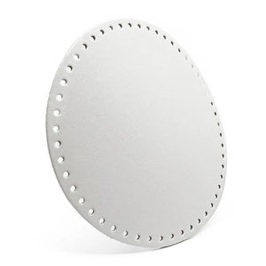 Fondo Per BORSE Tondo 23 Cm In Ecopelle - Colore: BIANCO - by LacariaRicami.Store