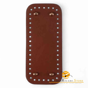 Fondo Per BORSE Con Piedini - 18x8 Cm MARRONE - LacariaRicami.Store