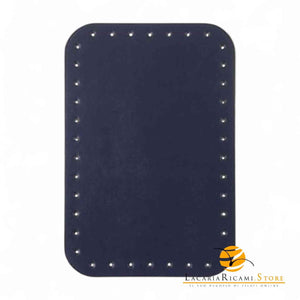 Fondo Per BORSE - 23x15,5 Cm EcoPelle BLU SCURO - LacariaRicami.Store