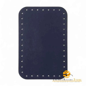 Fondo Per BORSE - 23x15,5 Cm | EcoPelle - Colore: BLU SCURO - by LacariaRicami.Store