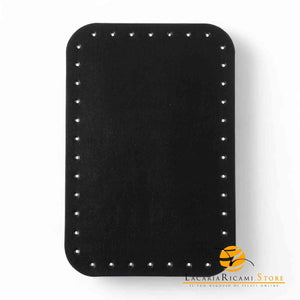 Fondo Per BORSE - 23x15,5 Cm | EcoPelle - Colore: NERO - by LacariaRicami.Store