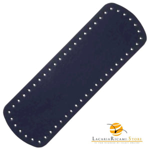 Fondo Per BORSE - 30x10 Cm | EcoPelle - Colore: BLU SCURO - by LacariaRicami.Store