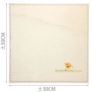 FONDO di LEGNO - Colore: QUADRATO = 30x30 Cm - by LacariaRicami.Store