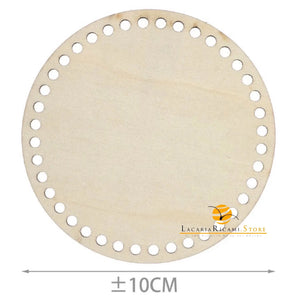 FONDO di LEGNO - Colore: TONDO = 10 Cm - by LacariaRicami.Store