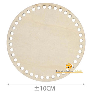 FONDO di LEGNO - Colore: TONDO = 10 Cm - by LacariaRicami.Store