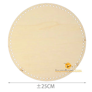 FONDO di LEGNO - Colore: TONDO = 25 Cm - by LacariaRicami.Store