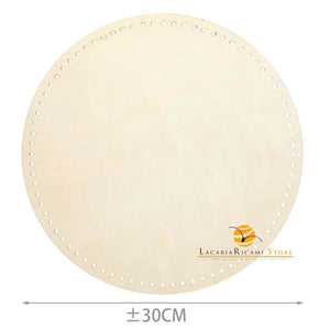 FONDO di LEGNO - Colore: TONDO = 30 Cm - by LacariaRicami.Store