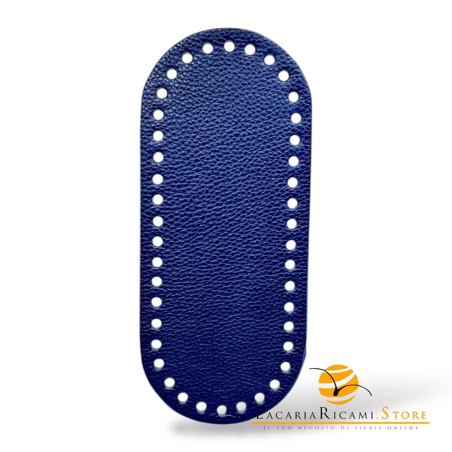 FONDO in VERA PELLE - MAS Srl - Colore: 20x9 cm - BLU - by LacariaRicami.Store