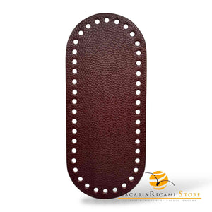 FONDO in VERA PELLE - MAS Srl per Borse 20x9 cm - BORDÓ - LacariaRicami.Store