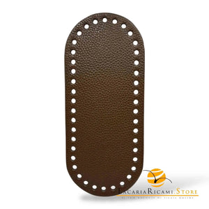 FONDO in VERA PELLE - MAS Srl - Colore: 20x9 cm - MARRONE - by LacariaRicami.Store