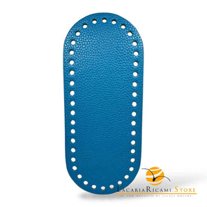 FONDO in VERA PELLE - MAS Srl - Colore: 20x9 cm - PETROLIO - by LacariaRicami.Store