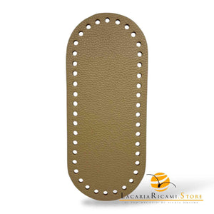 FONDO in VERA PELLE - MAS Srl per Borse 20x9 cm - TORTORA - LacariaRicami.Store