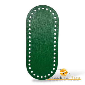 FONDO in VERA PELLE - MAS Srl - Colore: 20x9 cm - VERDE - by LacariaRicami.Store