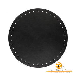 Fondo Per BORSE Tondo - 18 Cm - Colore: NERO - by LacariaRicami.Store