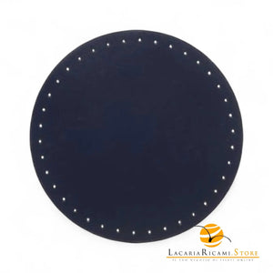 Fondo Per BORSE Tondo - 22 Cm - Colore: BLU SCURO - by LacariaRicami.Store