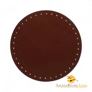 Fondo Per BORSE Tondo - 22 Cm - Colore: MARRONE - by LacariaRicami.Store