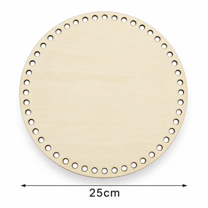 FONDO di LEGNO - MAS Srl - Colore: TONDO = 25 Cm - by LacariaRicami.Store