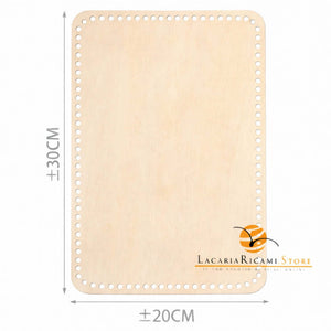 FONDO di LEGNO - MAS Srl - Colore: RETTANGOLARE = 30X20 Cm - by LacariaRicami.Store