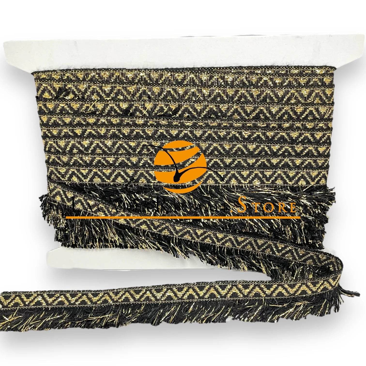 FRANGIA Etnica con Lurex - 3,5cmx100cm - - LacariaRicami.Store