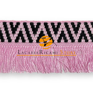 FRANGIA Etnica - 5cmx100cm - Colore: D - ROSA - by LacariaRicami.Store