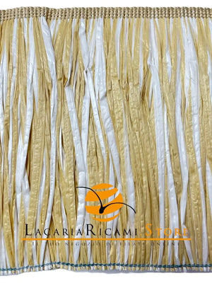 FRANGIA Rafia 15 Cm X 50 Cm - Colore: 2303.1 - NATURALE + BIANCO - by LacariaRicami.Store