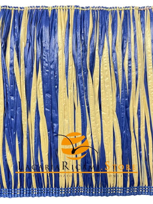 FRANGIA Rafia 15 Cm X 50 Cm - Colore: 2303.7 - NATURALE + BLU - by LacariaRicami.Store