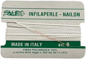 Filo Infilaperle con Ago - Colore: ART.8 = 1.0 mm - by LacariaRicami.Store