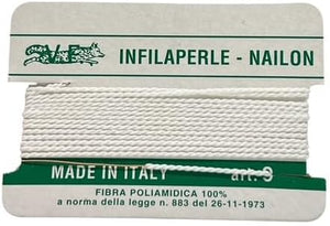 Filo Infilaperle con Ago - Colore: ART.9 = 1.1 mm - by LacariaRicami.Store