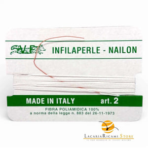 Filo Infilaperle con Ago - Colore: ART.2 = 0.4 mm - by LacariaRicami.Store