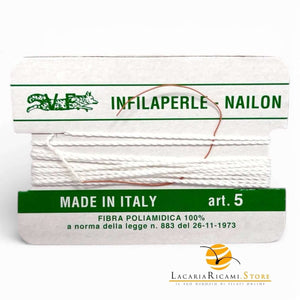 Filo Infilaperle con Ago - Colore: ART.5 = 0.7 mm - by LacariaRicami.Store