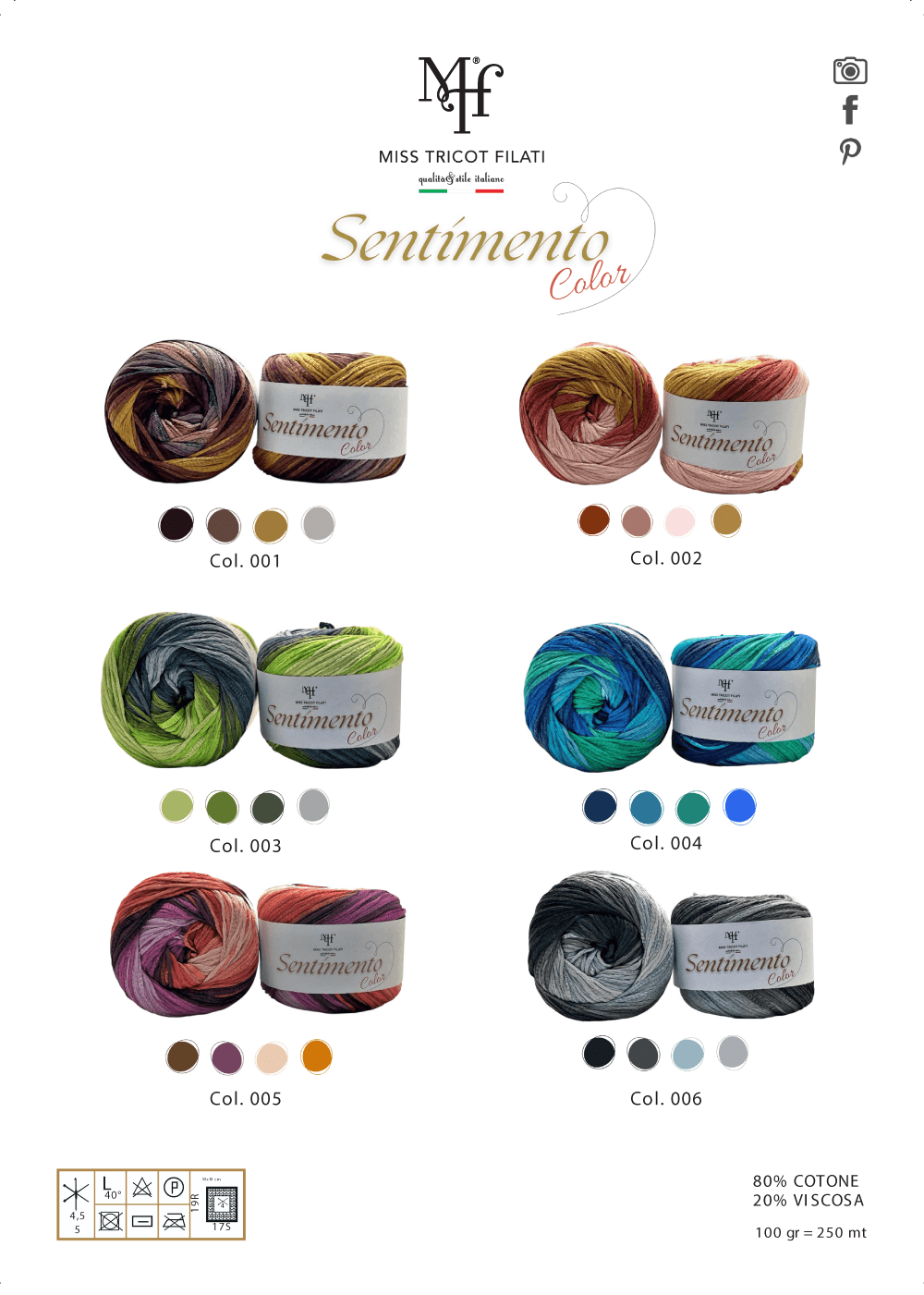 Cotone SENTIMENTO COLOR - Miss Tricot Filati - - LacariaRicami.Store