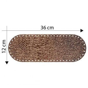 Fondo Borsa 36x12 Cm - Colore: PITONATO ORO ROSA - by LacariaRicami.Store