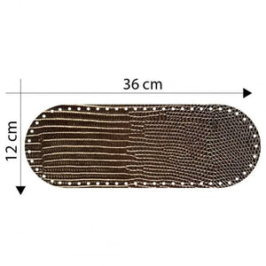 Fondo Borsa 36x12 Cm - Colore: PITONATO ORO - by LacariaRicami.Store