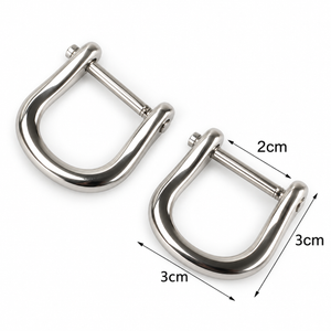 Ganci a D Per Manici Borse - MAF Accessories - Colore: 14827-01 - 30x30mm - ARGENTO - by LacariaRicami.Store