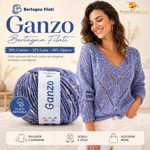 Cotone-Lana GANZO - Bertagna Filati - Colore: - by LacariaRicami.Store