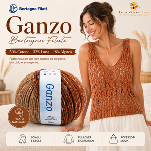 Cotone-Lana GANZO - Bertagna Filati - Colore: - by LacariaRicami.Store