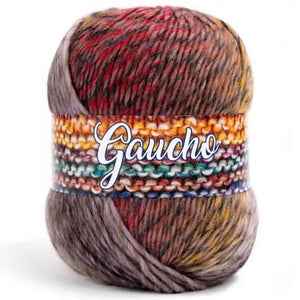 Lana GAUCHO - Silke - 323 - ROSSO/VIOLA/GIALLO MIX - LacariaRicami.Store