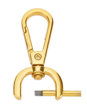 Moschettone anello a D girevole Con Vite - 48x24 mm - Colore: ORO SCURO - by LacariaRicami.Store