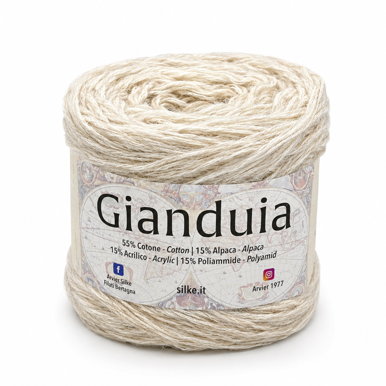 LANA/COTONE Gianduia - Silke - Colore: 01 - BEIGE MIX - by LacariaRicami.Store