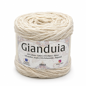 LANA/COTONE Gianduia - Silke - Colore: 01 - BEIGE MIX - by LacariaRicami.Store