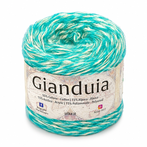 LANA/COTONE Gianduia - Silke - Colore: 25 - TURCHESE MIX - by LacariaRicami.Store