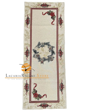 GOBELIN Stella di Natale con Fiocco RIFINITO | Gobelin Decorativo Natalizio di Qualità - - LacariaRicami.Store