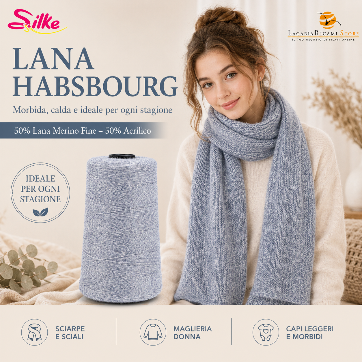 Lana Habsbourg - Silke - Colore: - by LacariaRicami.Store