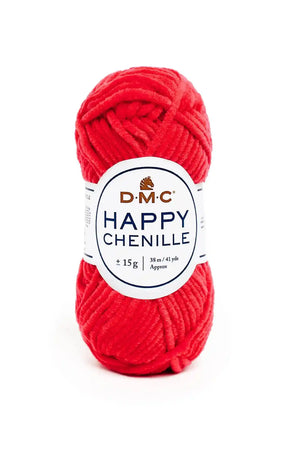 CINIGLIA Happy Chenille - DMC 34 - ROSSO - LacariaRicami.Store