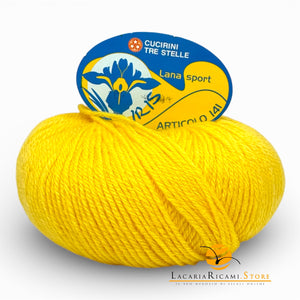 LANA Iris Sport - Cucirini Tre Stelle - Colore: 003 - GIALLO - by LacariaRicami.Store