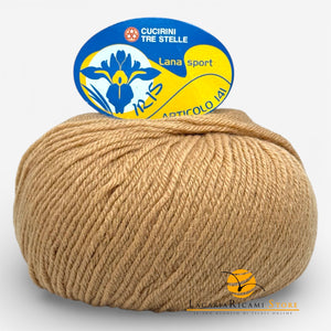 LANA Iris Sport - Cucirini Tre Stelle - Colore: 032 - CREMA - by LacariaRicami.Store