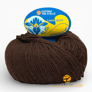 LANA Iris Sport - Cucirini Tre Stelle - Colore: 071 - MARRONE - by LacariaRicami.Store
