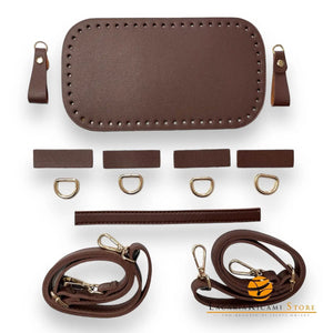 SET ZAINETTO Con Fondo, Ganci e Tracolle - MAS Srl - Colore: MARRONE - by LacariaRicami.Store